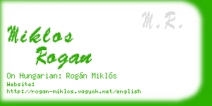 miklos rogan business card